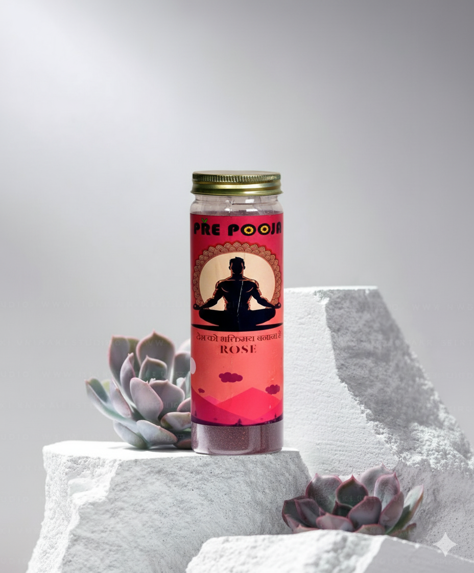 Premium Rose Bamboo-Less Dhoop Sticks | 100% Natural Organic | 40 Sticks with Ceramic Stand | Long-Lasting and Soothing fragrances for Pooja, Meditation, Yoga and Aromatherapy