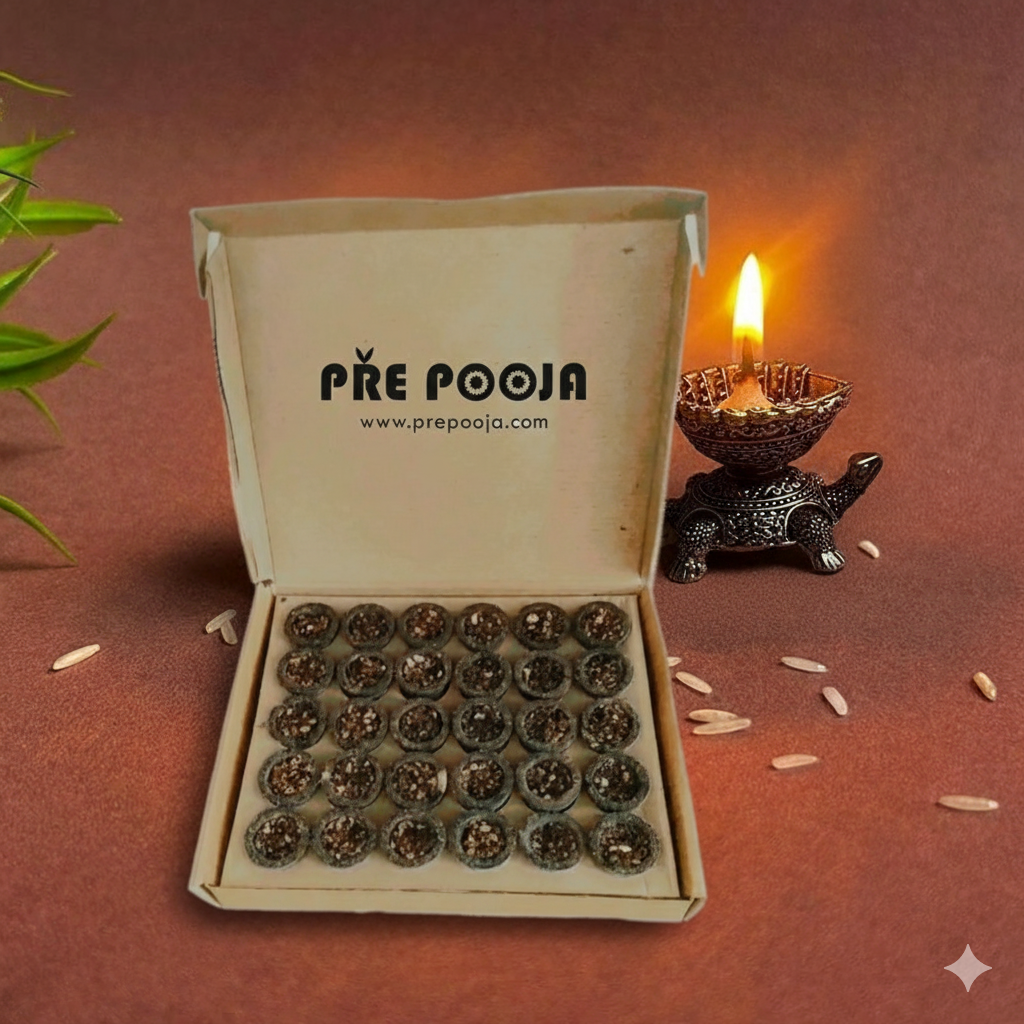 Sambrani Dhoop Cups for Pooja (30 pcs) | Havan Cups for Pooja, Home & Festivals | Natural Guggal Dhoop Original | Dhoop Cones