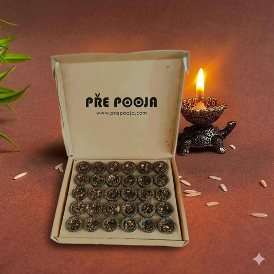 Sambrani Dhoop Cups for Pooja (30 pcs) | Havan Cups for Pooja, Home & Festivals | Natural Guggal Dhoop Original | Dhoop Cones
