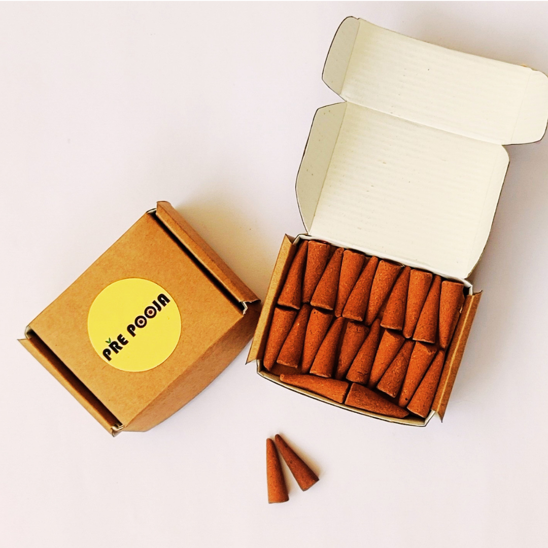 Sandalwood Dhoop Cone – Pack of 40 Premium Cones | Pre Pooja  Premium Dhoop Cones
